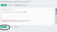Spaudžiate "Atsakyti" , jei norite tame pranešime rašyti atsakymą